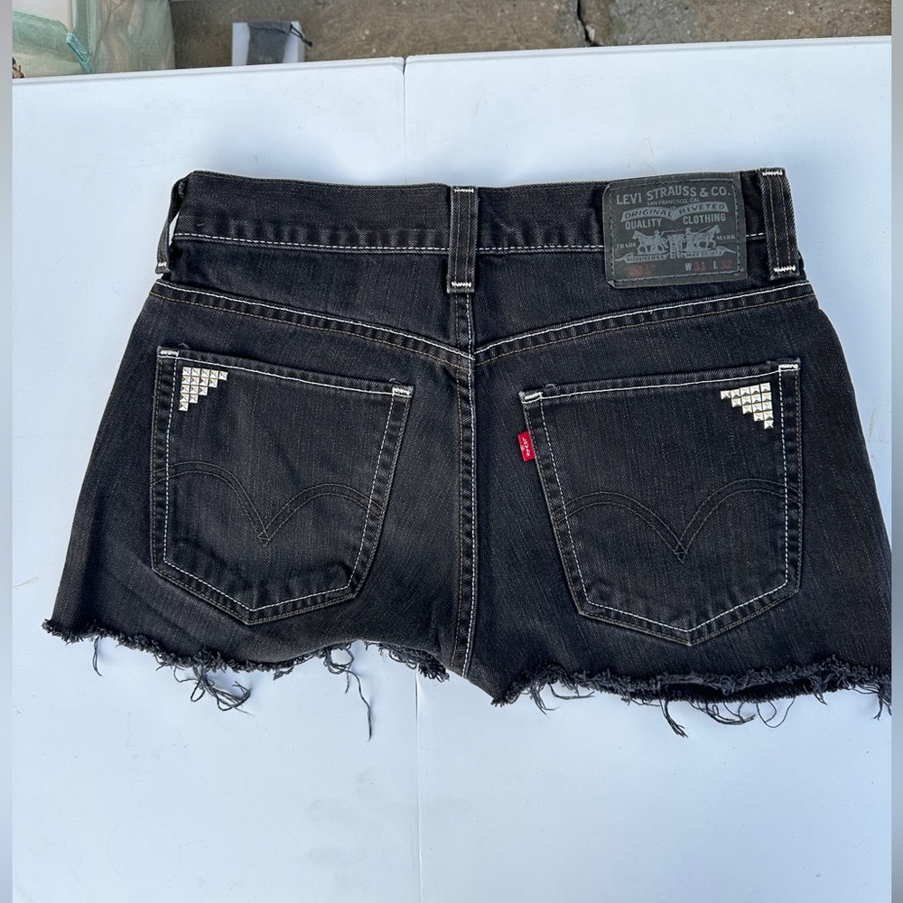 511 Levi’s Denim Stud / Studded Shorts Vintage Grey and Black